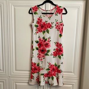 WHITE MARK. Size Large Sleeveless MIDI dress
